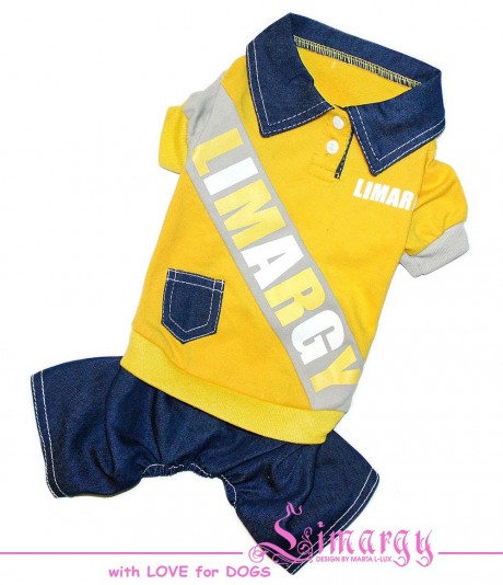 Комбинезон для собак Limargy "B-Jeans" желтый