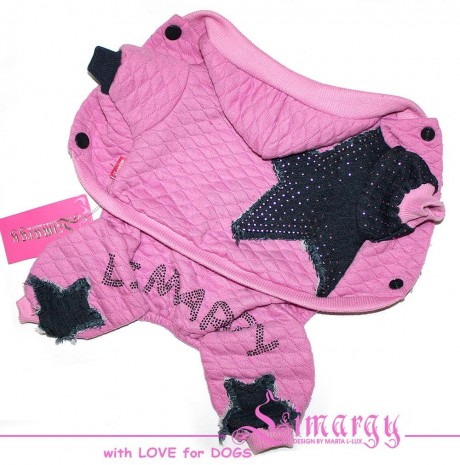 Костюм для собак Limargy "Jeans star" розовый