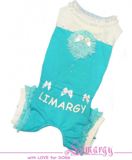 Комбинезон для собак Limargy "G-glam" бирюзовый