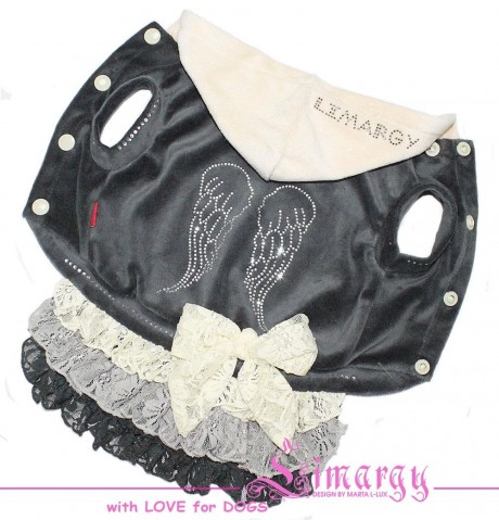 Платье для собак Limargy "Wings diam" серое