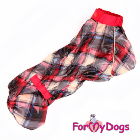 Дождевик для таксы ForMyDogs "Клетка"