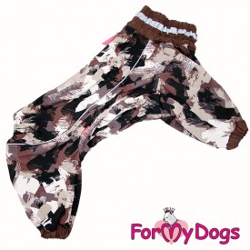 Дождевик для крупных собак ForMyDogs, коричневый