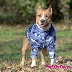 Кофта для собак ForMyDogs камуфляж синий