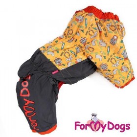 Комбинезон для собак ForMyDogs "Russian style" желтый